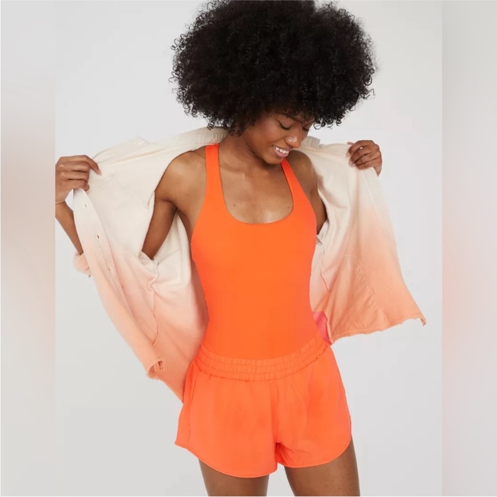 Aerie Orange One-Piece activewear
